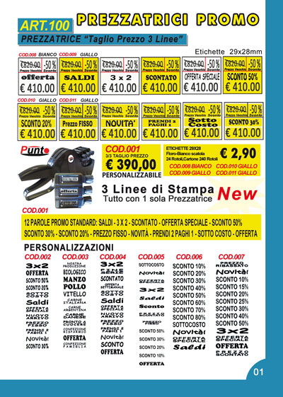 Prezzatrici/Etichette