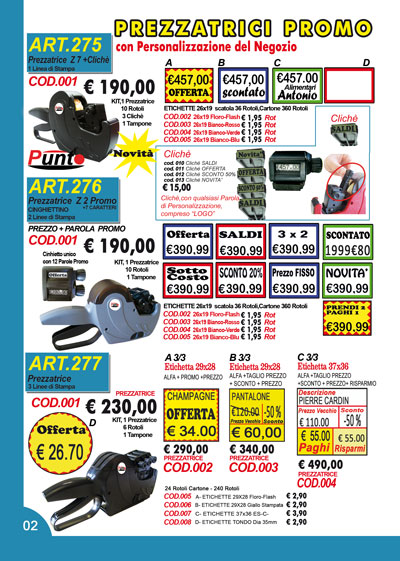 Prezzatrici/Etichette