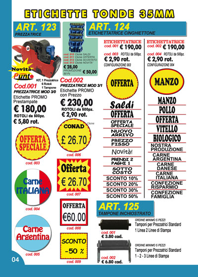 Prezzatrici/Etichette